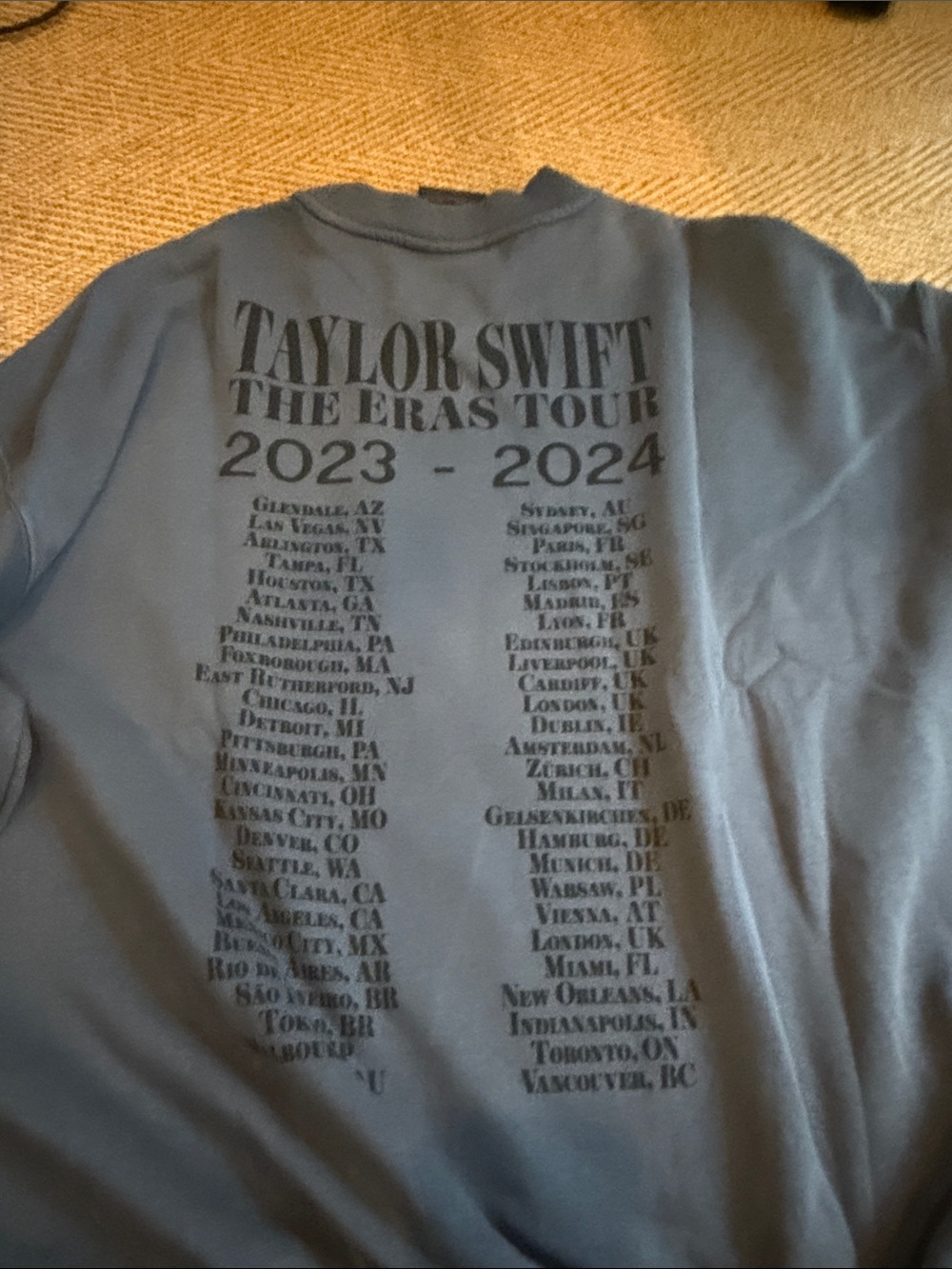 Taylor Swift Slate Blue Crewneck Sweatshirt - The Eras Tour - Picture 3 of 3